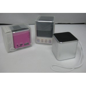 Cube Portable Speaker With USB Micro SD Slot with FM Radio